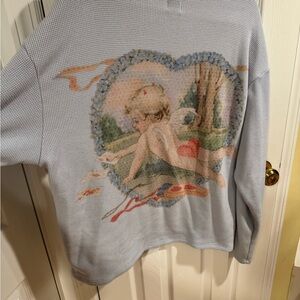 Boys Lie blue waffle Knit